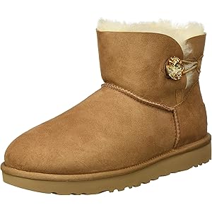 [アグ] シープスキンブーツ Mini Bailey Button Bling レディース