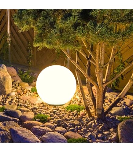 Amazon.co.jp: 信楽焼 陶照明・コゲ花彫丸庭園燈・防水ライト付（全高