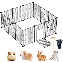 Amazon | Lxvckly ペットフェンス ドア付きの小動物ウサギ