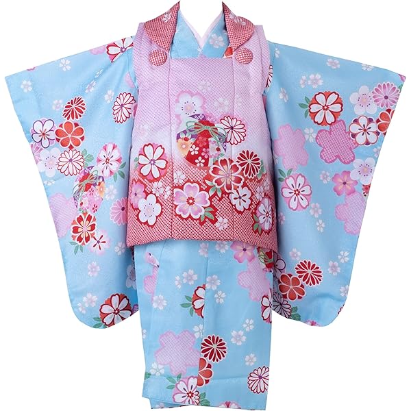 Amazon | 七五三 着物 3歳 被布セット 男の子 京都 花うさぎ パープル