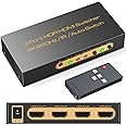 HDMI切り替え器2.0 3入力1出力 4k@60hzHDCP2.2HDR対応 リモコン付属PS5/PS4/Nintendo Switch対応