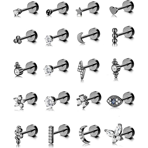 5 MM Black Onyx Solitaire Floral Stud Earrings In Prong Setting - Rosec - Foto 14