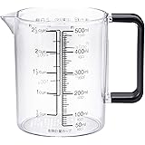 パール金属 日本製 耐熱 計量カップ 500ml 食洗機対応 BLACKS C-8622