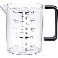 パール金属 日本製 耐熱 計量カップ 500ml 食洗機対応 BLACKS C-8622
