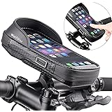 EGjoey 自転車 スマホホルダー 携帯ホルダー トップチューブバッグ フレームバッグ 遮光 防水 防塵 360度回転 耐震 バイク ロードバイク スクーター