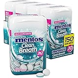 Mentos Clean Breath Sugarfree Hard Mint, 150pc, Intense Wintergreen (Pack of 4 Bottles)