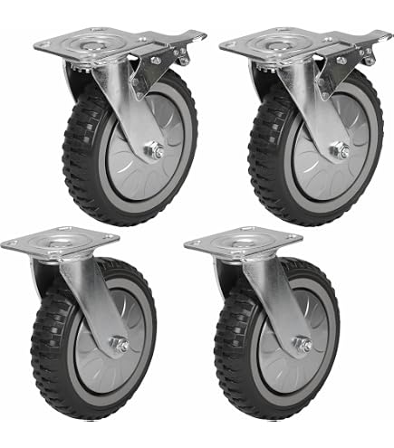 Amazon.co.jp: ノーパンクキャスター固定 車輪径 260mm 10インチ ［1個