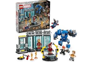 LEGO Super Heroes Marvel 76315 Iron Man’s Laboratory: Hall of Armour, Super Hero Building Toy with Minifigures and a Mech, Build-and-Play Avengers Set for Kids aged 8 and over (384 Pieces)