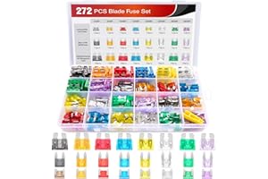 Nilight - 50019R 272pcs Standard & Mini & Low Profile Mini Blade Fuse Assortment, 2A 5A 10A 15A 20A 25A 30A 35A Replacement F