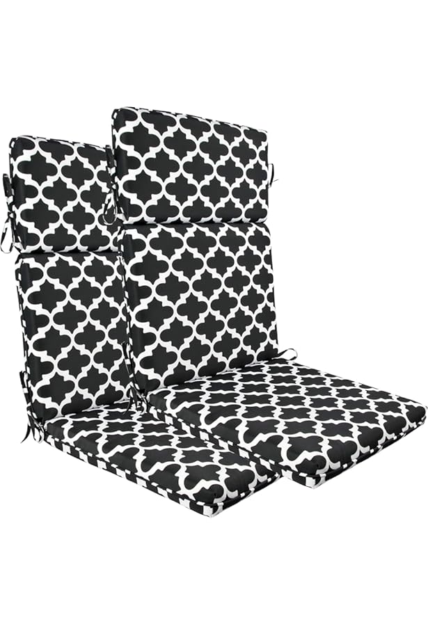 black outdoor patio chair cushions
