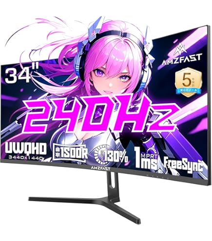 HKC C340 曲面型ウルトラワイドモニター 34インチ Amazon.co.jp: HKC ゲーミング モニター TG34C3U 34インチ/21:9
