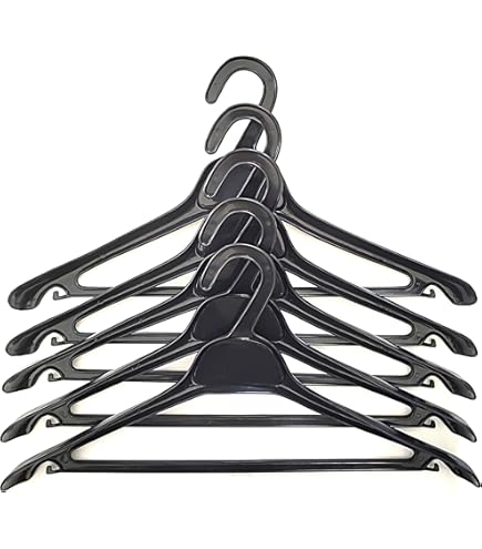 Amazon.co.jp: 業務用 トップス ハンガー 黒 43cm 幅 22本組