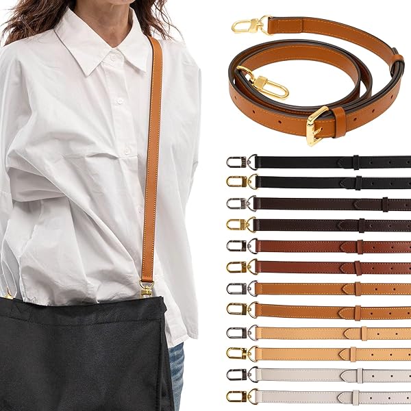 Amazon | ショルダーストラップ レザー ブラウン ショルダー紐 ダミエ