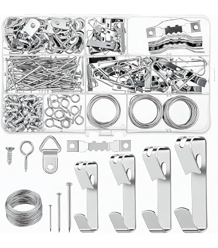 LOVEWEE Picture Hanging Kit - 182 Pieces With Wire, D-Rings, Screws & Screwdriver - View #10