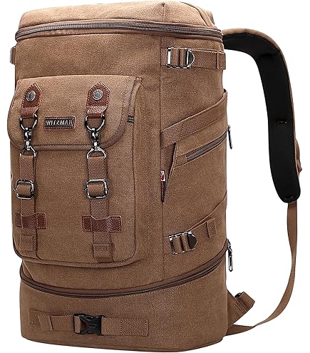 Amazon.co.jp: WITZMAN キャンバス バックパック ヴィンテージ
