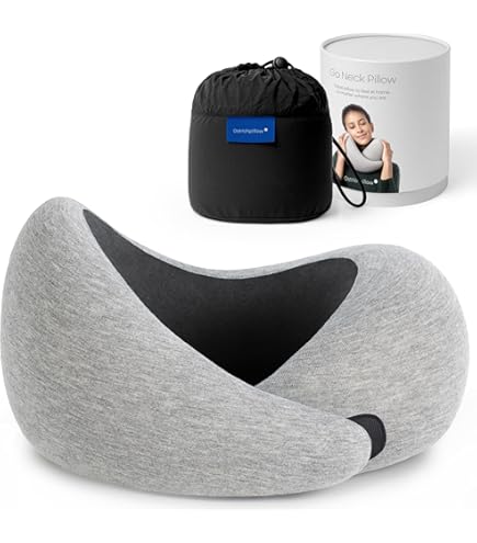 Ostrichpillow グレー 首枕 収納袋付き Amazon｜OSTRICHPILLOW GO 形状記憶型旅行用枕で飛行機、自動車