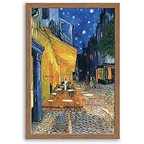 Amazon.co.jp: 阪画屋 ゴッホ 「夜のカフェテラス」 アートパネル