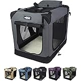 EliteField 3-Door Folding Soft Dog Crate, Indoor & Outdoor Pet Home, Multiple Sizes and Colors Available (36"L x 24"W x 28"H,