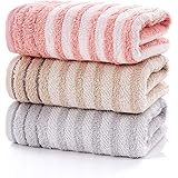 タオル フェイスタオル 綿100% ふわふわ 手触り 耐久性抜群 瞬間吸水 抗菌防臭 家庭用 敏感肌 洗面用品 オールシーズン、3色3セット、34×74㎝