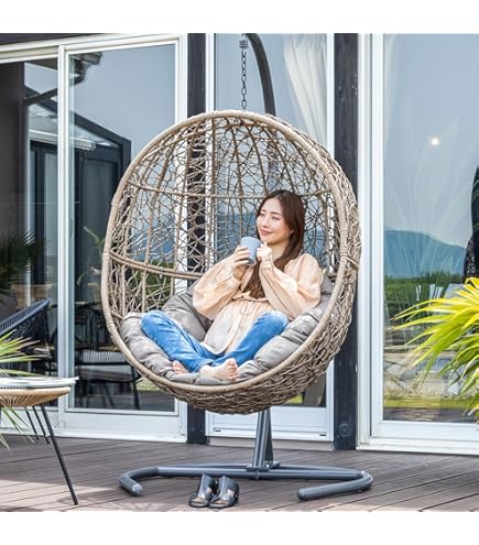 ハンギングチェア Amazon.co.jp: [ZEzehe] ハンギングチェア 吊り下げ式 大人＆子供兼用