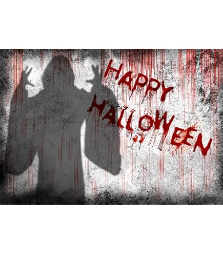 Baocicco 7x5ft Red Blood Photography Backdrop Scary Bloody Horror Handprint Dripping Photography Background Halloween Decoration Zombie Theme Party Scary Birthday For Kids Adult Portraits Video