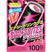 明治 - 明治エナジードリンクグミ　ブーストバイツ　フルーツエモーション 1ケース72袋分 Amazon.co.jp: 明治 ブーストバイツフルーツエモーション 100g×6