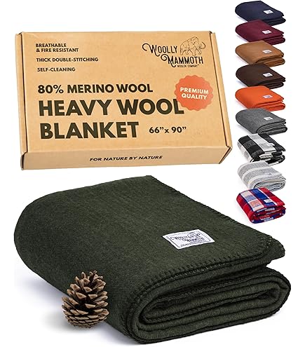 hiroWoolly Mammoth ウーリーマムース　ブランケット Amazon｜Woolly Mammoth Woolen Company Explorer Collection
