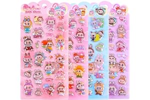 【4枚セット】Sediven 3dシール 立体シール ぷくぷく ごほうび キラキラ 可愛い 女の子 携帯電話飾り用 手帳用 DIY用 日記帳用 手芸用品 貼り付け可能 (B1)