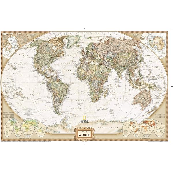 National Geographic: World Classic Wall Map (Poster Size: 36 x 24