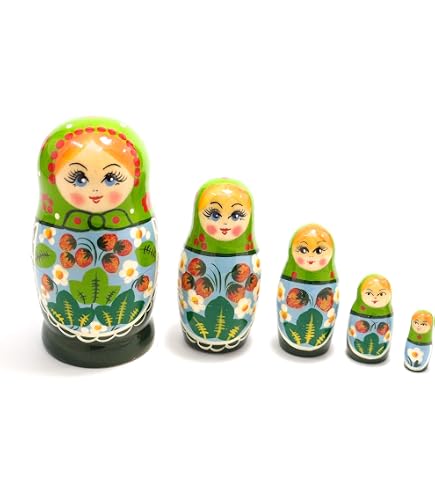 Amazon | マトリョーシカ 民芸品 ロシア人形 伝統 木製 手作り