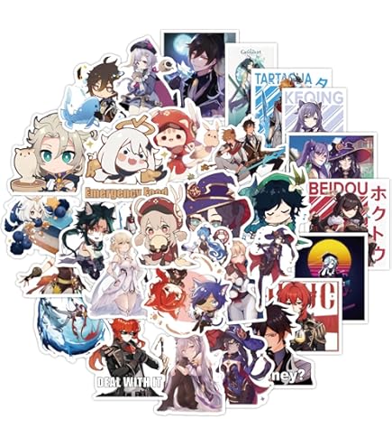 Amazon.co.jp: FOR 原神 げんしん ステッカー 100枚入り FOR Genshin