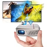 小型 DLPプロジェクター ミニ ワイヤレス WIFI画面共有 3300lm 3D対応 フルHD 1080Pサポート 自動台形補正 スピーカー内臓 充電式バッテリー PC/スマホ/タブレット/ゲーム機/DVD等と互換 屋外屋内映画 持ち運び便利