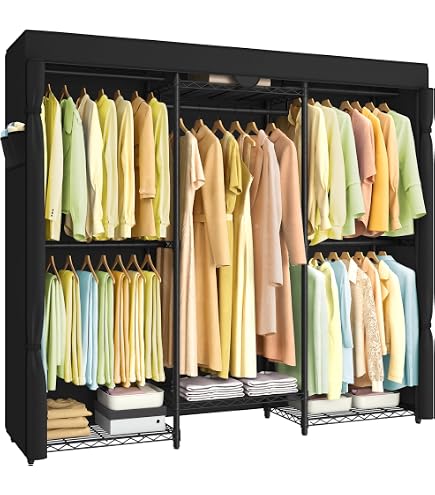 SONGMICS ハンガーラック 大容量スチール洋服掛けラック 幅175cm Amazon｜ハンガーラック 大容量スチール洋服掛けラック 幅175cm 高さ