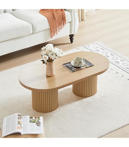 最終価格✨シンプルな丸い木製ローテーブル 無垢材 机 コーヒー リビングルーム用 Amazon.co.jp: Acnivkoシンプルな丸い木製ローテーブル 無垢材