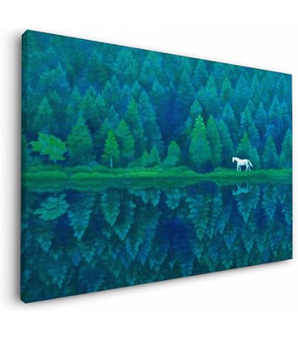 Amazon.co.jp: 東山魁夷緑響く彩美版 風景画 水彩画 油彩 装飾 モダン