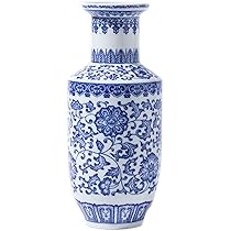 装飾的な陶磁器花瓶 Amazon.co.jp: USHOBE 陶器 花瓶 青 白 磁器 花瓶 中華風