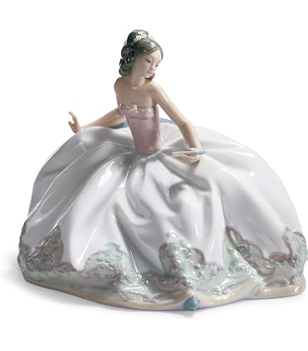 Amazon.co.jp: LLADRÓ Pretty Innocence Girl 置物 花と磁器の少女