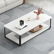 Amazon.co.jp: TRAGLO ローテーブル 2段 センターテーブル 矩形