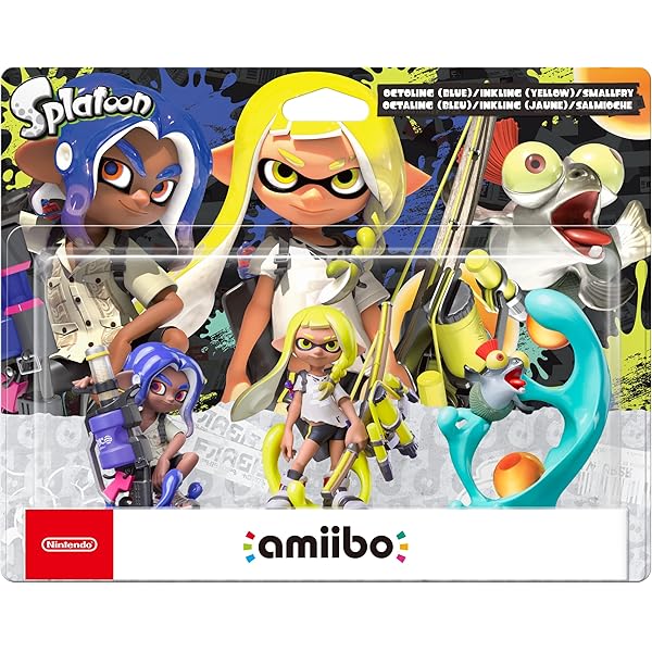 Set Amiibo Splatoon Surimi Union Frye &amp; Big Man &amp; Shiver - Nuovo, Giappone