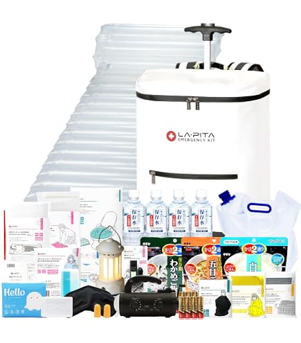 Amazon.co.jp: LA・PITA ラピタ スマート防災セット 1人用 防災グッズ