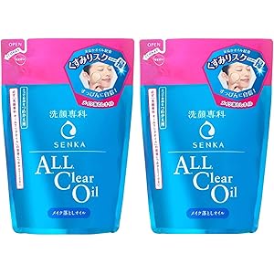 【まとめ買い】 洗顔専科 オールクリアオイル 洗い流し専用 クレンジング メイク落とし つめかえ用180ml×2個