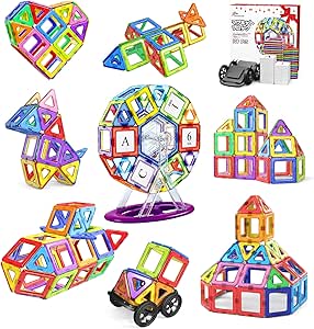 Amazon Jasonwell 108pcs マグネットブロック 磁気おもちゃ マグネットおもちゃ 磁石ブロック 子供 知育玩具 幼児 に 人気 の おもちゃ 女の子 おもちゃ 日本語バッケージ 磁石玩具 立体パズル ゲーム モデルdiy 積み木 ブロック おもちゃ キーズ 誕生日
