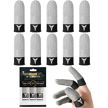匿名配送✨指サック ゲーム用 全指対応 スマホ グレー Amazon.co.jp: 【ニューモデル・全指対応・多色版】18個入り 指