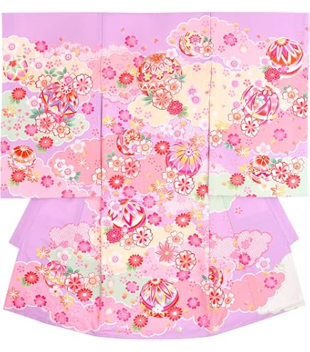 Amazon | [あこがれゆめ]お宮参り 女の子 着物 女児祝着 正絹 のしめ