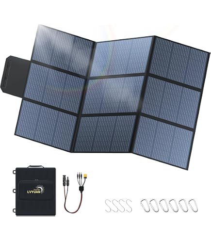 Amazon | LVYUAN ソーラーパネル 400W 41.3V 折りたたみ式 PET 転換率