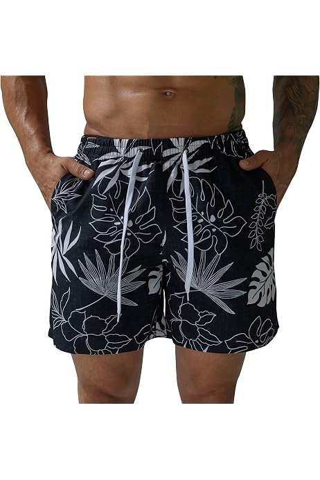 Spandex Hawaiian Beach Board Shorts 