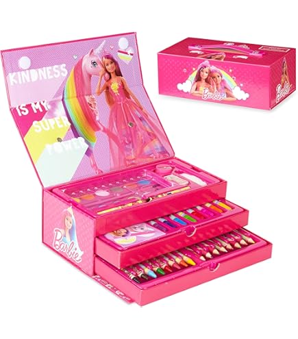 Barbie Sparkling Bling Jewelry Making Kit, Storage Case, Ring Making Kit, Charm Bracelet Making Kit For Girls, Arts & Crafts Toy For Girls Ages 6