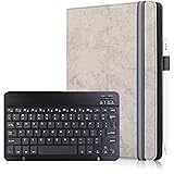 Fire HD 10 2021 ケース Fire HD 10 2023 ケース Fire HD 10 2021 第11世代 キーボード Fire HD 10 2023 第13世代 キーボード【TCZM】9-11インチ汎用タブレットケース 角度調整可能 四隅固定 ペン収納付き スタンド機能 Bluetooth キーボード 脱着式キーボード付きケース (グレー, Fire HD 10)