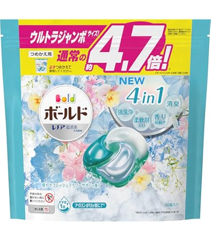 Amazon | ボールド 洗濯洗剤 ジェルボール4D フレッシュフラワーサボン
