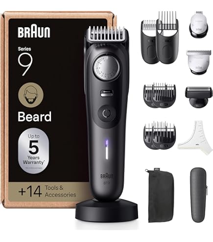 Braun Series 9 Beard Trimmer BT9560 4 Combs 3 Attachments Beard